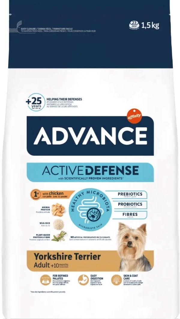 Advance Dog Yorkshire Chicken and Rice КУРИЦА корм для Йоркширских терьеров 1.5 кг (523210)